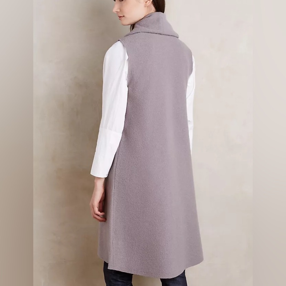 Anthropologie Moth Vest Museum District Long Line Modest Artsy Cardigan Cozy S - Picture 3 of 9